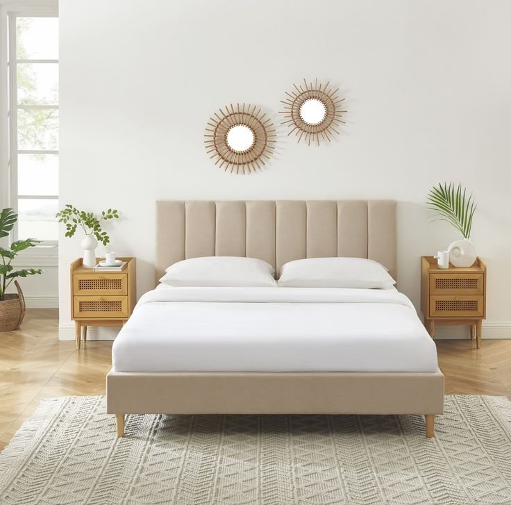 Lit double avec rangement - Chambre - Frachdark Maroc